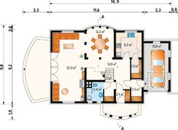 Проект строительства мансардного дома 170 m²