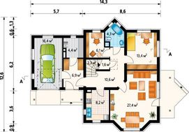 Проект стильного особняка с семью спальнями для большой семьи