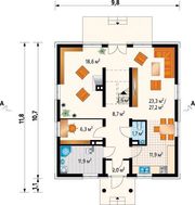 Проект загородной усадьбы с интересным и лаконичным дизайном