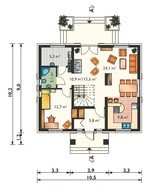 Двухэтажный жилой дом современного дизайна