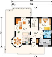 Архитектурный проект элегантного коттеджа с площадью 160 m²