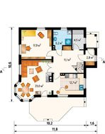 Архитектурный проект красивого коттеджа с площадью 150 m²