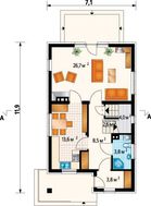 Архитектурный проект стильного коттеджа с милым дизайном