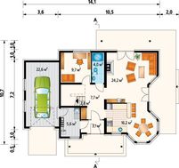 Красивый загородный особняк удобной планировкой комнат