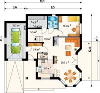 Красивый загородный дом с большой террасой и балконом
