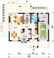 Небольшой загородный дом с мансардой и шестью спальнями