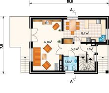 Стильный загородный коттедж с четырьмя большими комнатами