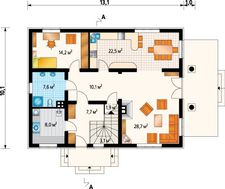 Красивая загородная усадьба с размерами 10 на 13 м