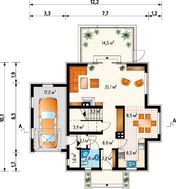 Стильный загородный дом с остекленной панорамной верандой