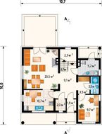 Дом с тремя спальнями в мансарде