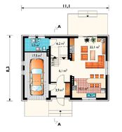 Проект оригинального мансардного коттеджа до 150 m²