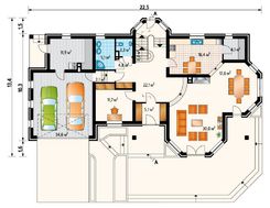 Проект виллы для узкого участка
