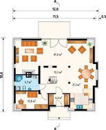 Проект дома с мансардой в традиционном стиле площадью 170 m²