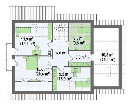 Просторный уютный коттедж с большими окнами