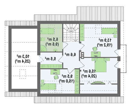 Просторный уютный коттедж с большими окнами