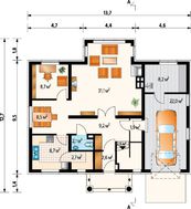 Двухэтажный привлекательный дом с кровлей сложной формы