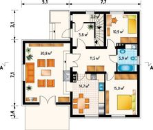 Приятного вида двухэтажное строение