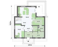 Классический европейский коттедж с мансардным этажом