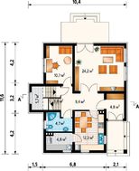 Двухэтажный загородный особняк, выполненный в классическом стиле