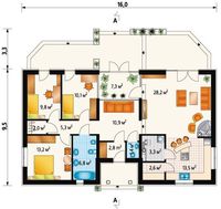 Красивый проект для строительства коттеджа для узкого участка