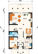 Двухэтажный жилой дом удобной планировки