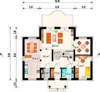 Изысканный двухэтажный жилой дом с цокольным этажом