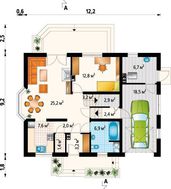 1,5-этажный коттедж 180 m² с уютным крыльцом