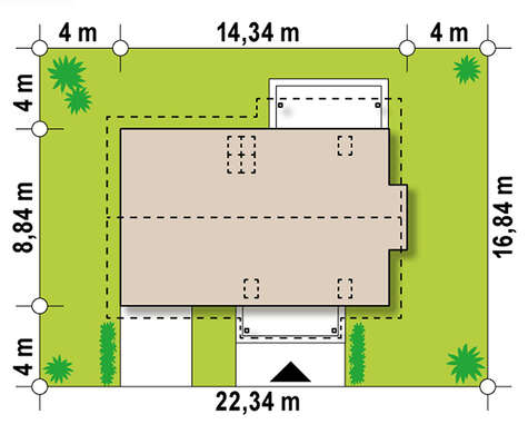 Проект жилого  мансардного коттеджа  общей площадью 185 кв.м.