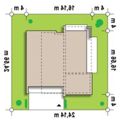 Схема строительства 1 этажного современного дома площадью 190 кв.м.