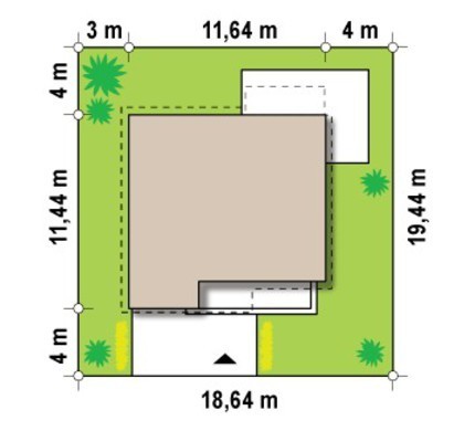 Проект загородного дома с мансардой, дополнительной спальней и застекленной террасой